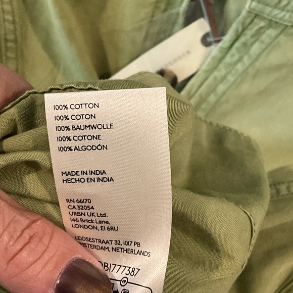 Green Anthropologie Zip-Up Jacket with Belt - Picture 4 of 5